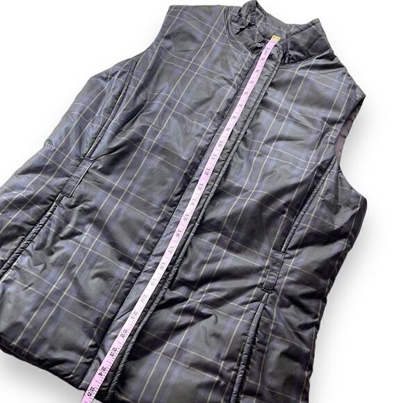 Banana Republic Full Zip Puffer Vest Jacket Womens‎ Medium M Plaid - Picture 12 of 12